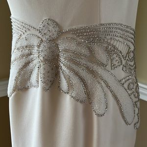 NWT Rosa Clara Ivory Butterfly Jeweled Sleeveless Trumpet Wedding Dress Size 8